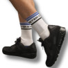Mr B - Mister B Chaussettes Fuck Me Blanc-Bleu